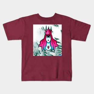 mystic queen of the forest illustration Kids T-Shirt